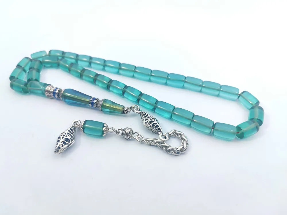 925 Ayar Gümüş Nakkaş Çi̇ft Kat Torna Çi̇ft Ci̇lalı Alman Zar Kehri̇bar küçük resim 3