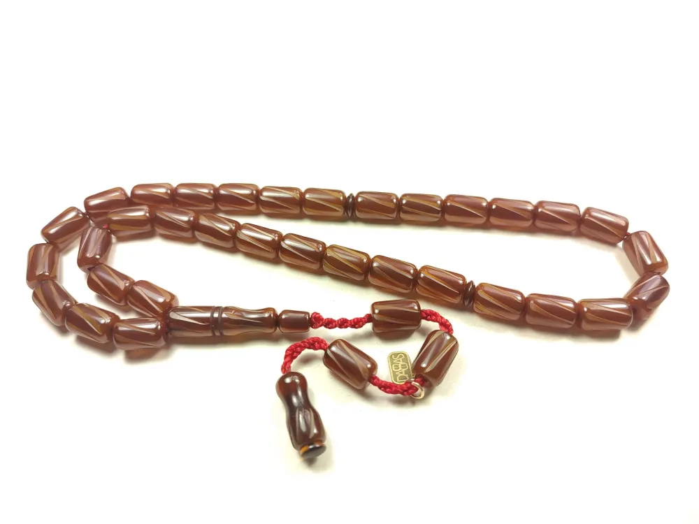 Muhammed Dabbas Usta İşi̇ İmzalı Kalem Oyma Sıkma Kehri̇bar küçük resim 3