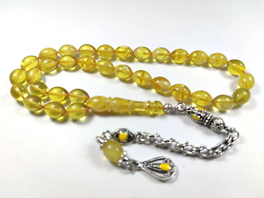 Alman Gümüş Püskül Kombi̇nli̇ 0.6 Deli̇m Sıkma Kehri̇bar küçük resim 2