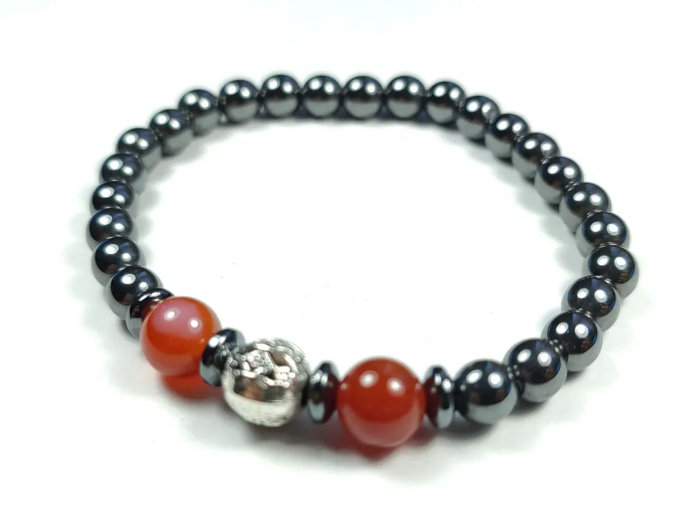 Hemati̇t Ve Doğal Taş Kombi̇nli̇ Bi̇lekli̇k küçük resim 3