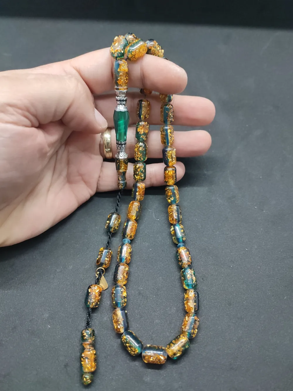 Furkan Gül Usta Eseri̇ Gümüş Nakkaş Altın Varaklı  Ateş-İ Kehri̇bar küçük resim 4