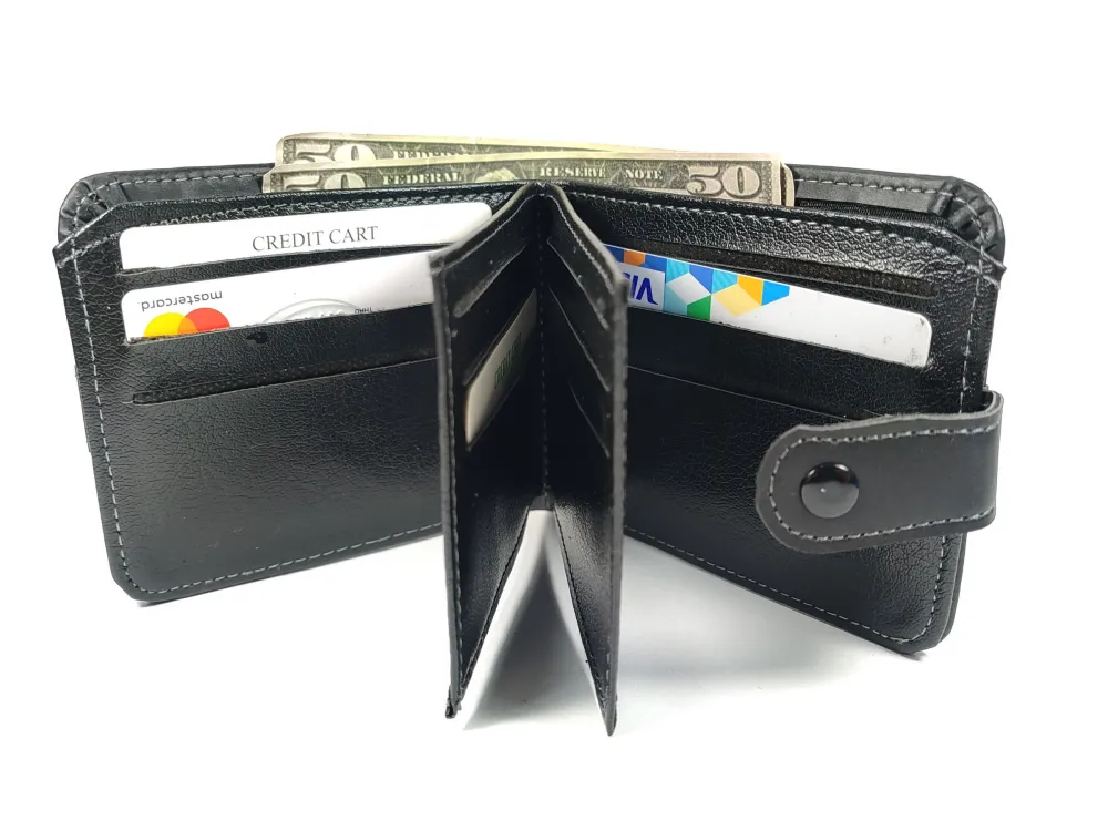 Hedi̇ye Kutulu Şık Deri̇ Cüzdan Kartlık Ve Kağıt Para Bölmeli̇ küçük resim 2