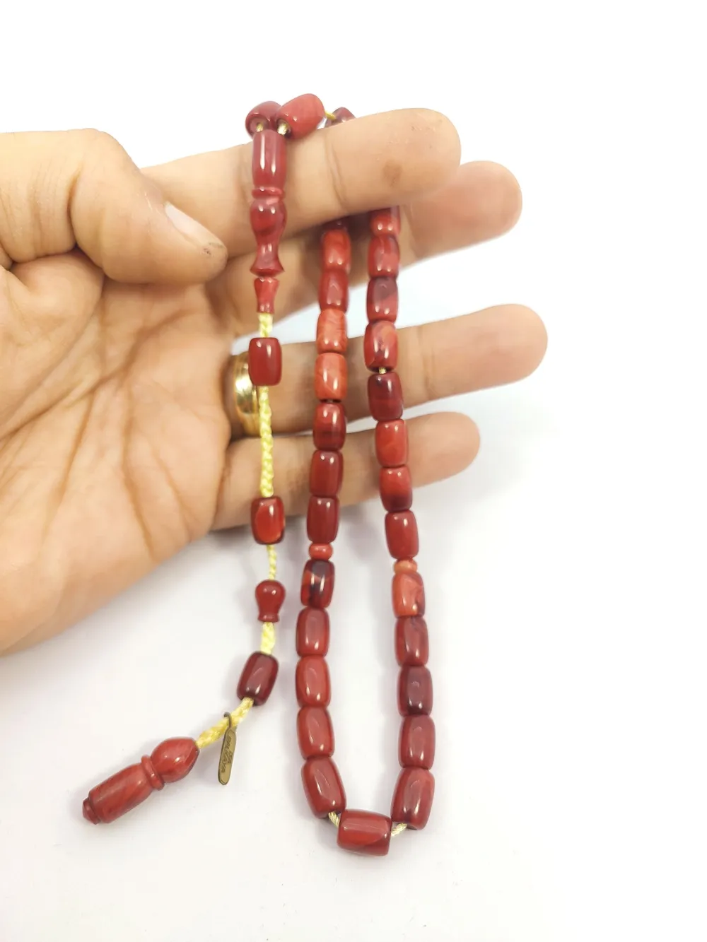 İsa Balkaya Eseri̇ Koni̇k Deli̇m(Eski̇ Usul) 12 Kat İpe Di̇zi̇li̇ Eski̇ Sıkma Kehri̇bar küçük resim 5