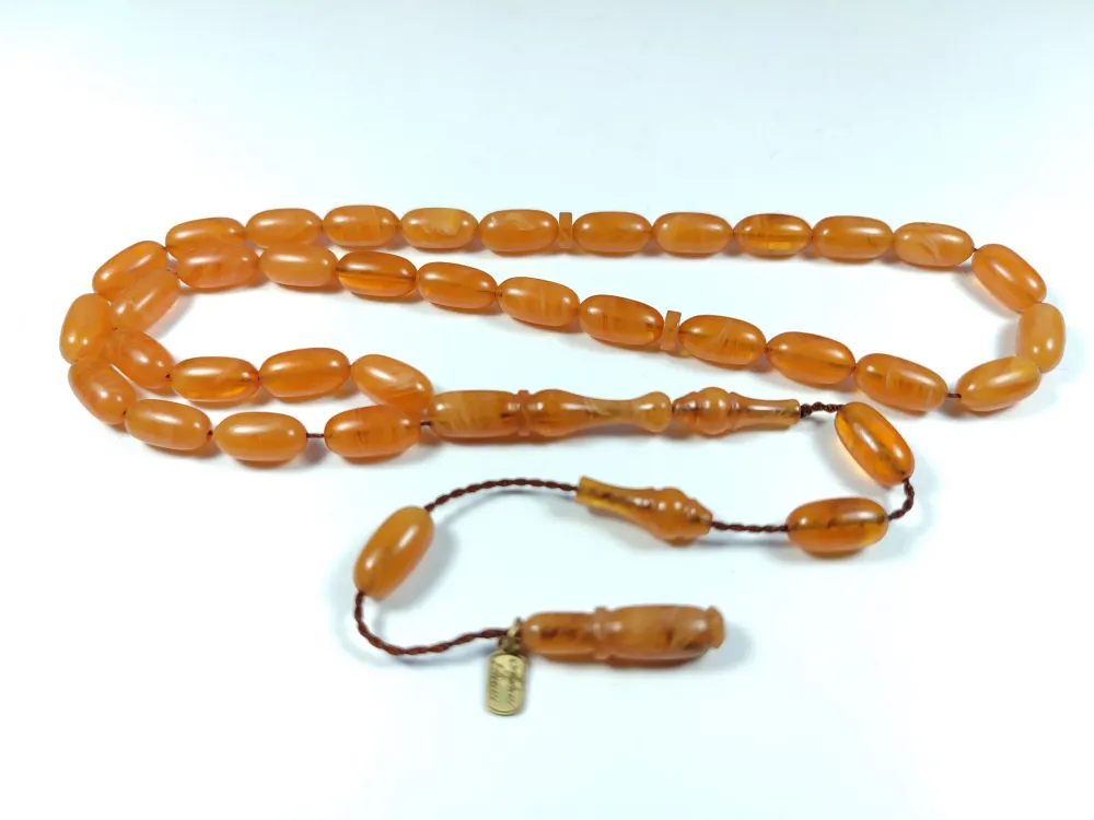 Ayhan Turan Usta İşi̇ İmzalı 0.6 Mi̇li̇m Şeffaf Deli̇m Sıkma Kehri̇bar küçük resim 3