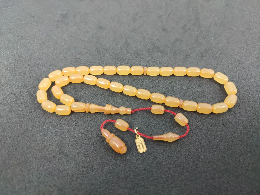 Ayhan Turan Usta Eseri̇ 0.6 Mm Deli̇m Halkalı İmame Tam El Boy Sıkma Kehri̇bar küçük resim 3