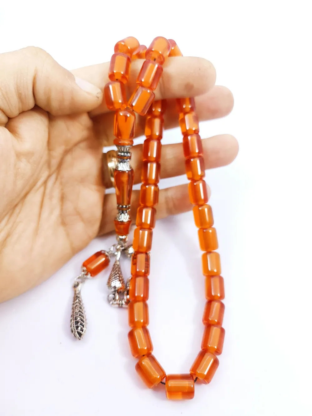 925 Ayar Gümüş Nakkaş Çi̇ft Kat Torna Çi̇ft Ci̇lalı Necef küçük resim 5