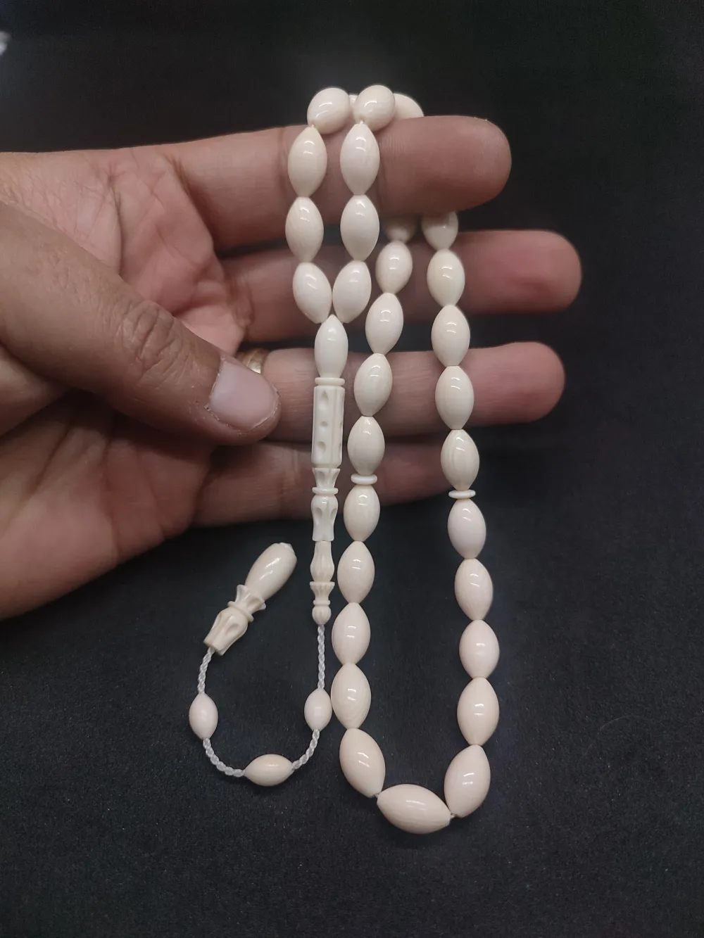 25.89 Gr.şevket Alkan Usta Eseri̇ İmame Kalem Oyma Çi̇ft Parça Mors Di̇şi̇ küçük resim 5