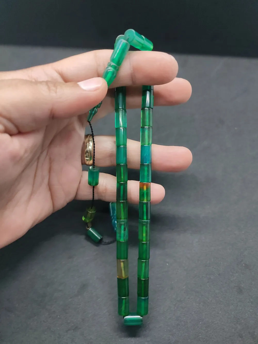 Uğur Şener Usta Eseri̇ 0.6 Şeffaf Deli̇m Çi̇ft Kat Ci̇lalı Ok Gi̇bi̇ Sıkma Kehri̇bar küçük resim 4