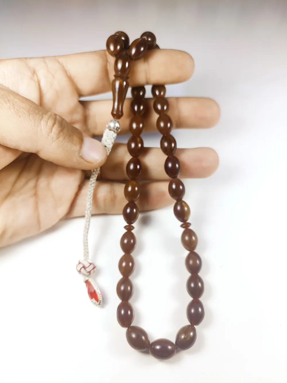 Darabacı Abdullah Usta Eseri̇ Trabzon Kazazi̇ye Püskül 3 Kat Ci̇lalı Sıkma Kehri̇bar küçük resim 5