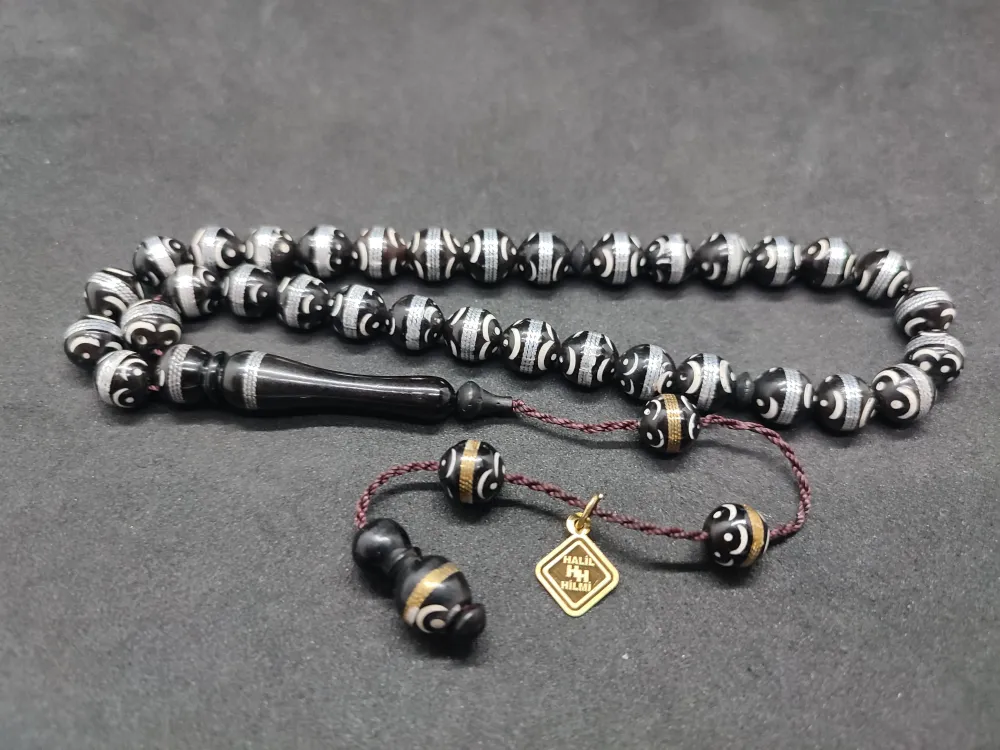 Hali̇l Hi̇lmi̇ Usta Eseri̇ Mi̇ne İşlemeli̇ Düşük Ayar Gümüş Sarmal Kuka küçük resim 2