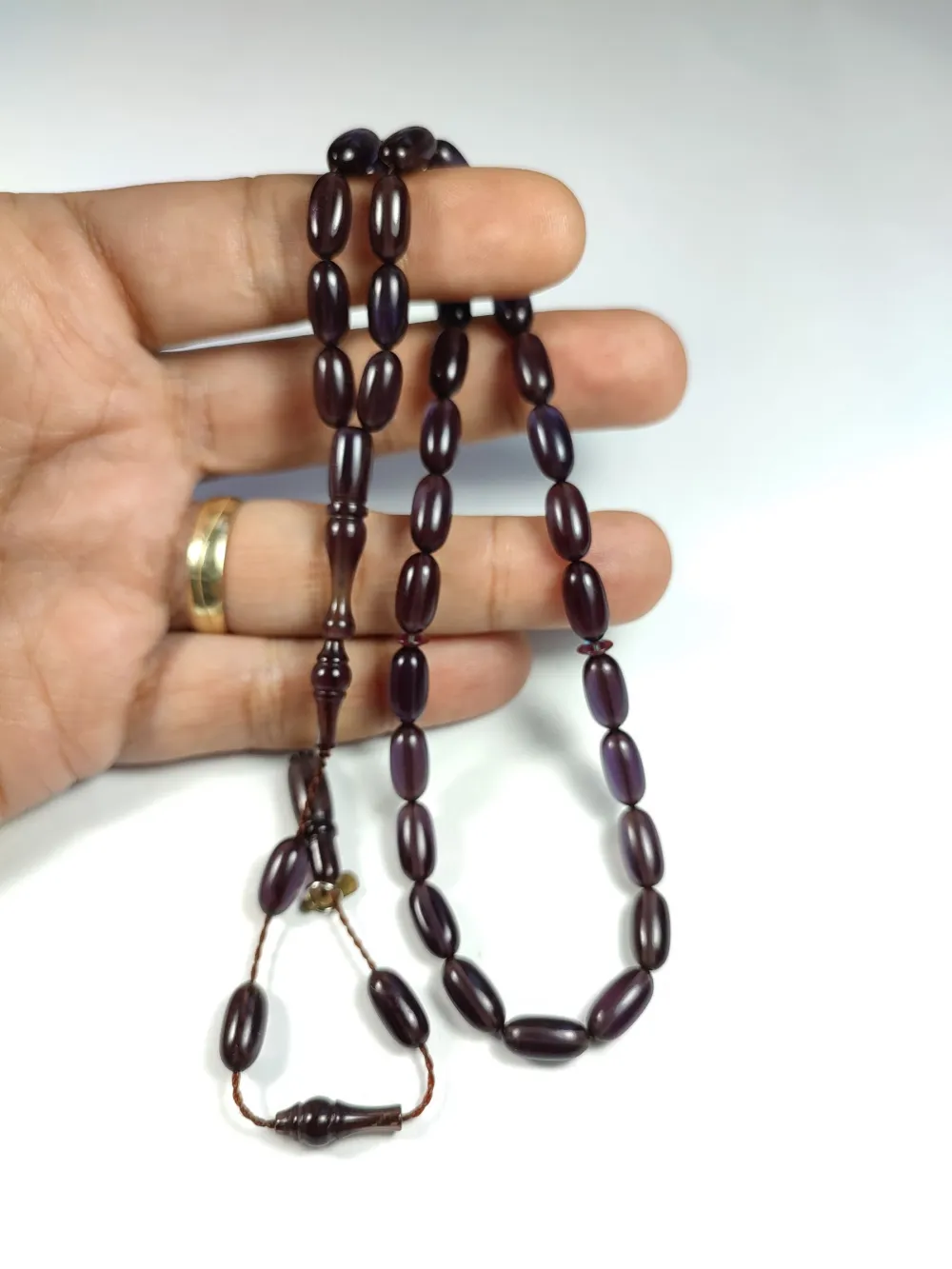 Ayhan Turan Usta İşi̇ İmzalı 0.6 Mi̇li̇m Şeffaf Deli̇m Sıkma Kehri̇bar küçük resim 5