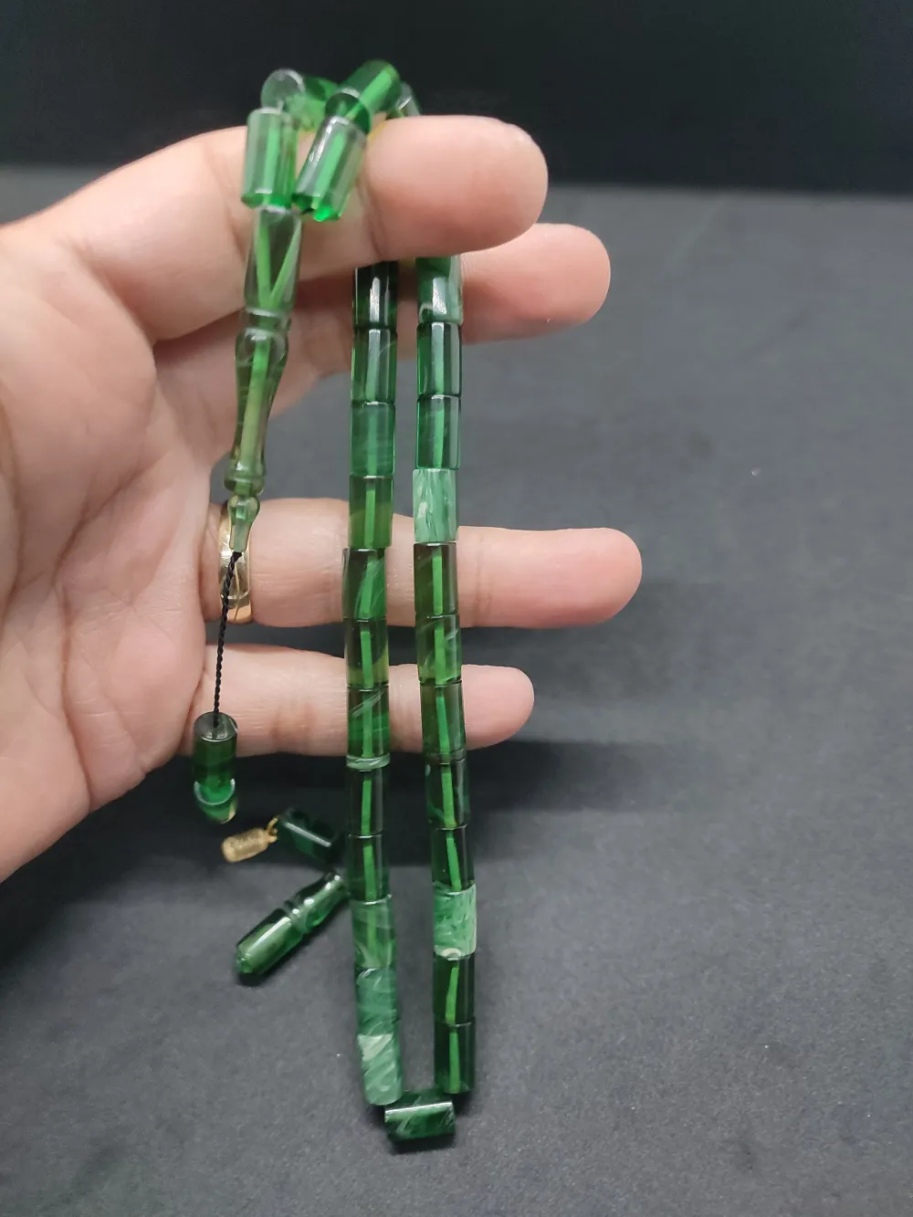 Uğur Şener Usta Eseri̇ 0.6 Şeffaf Deli̇m Çi̇ft Kat Ci̇lalı Ok Gi̇bi̇ Sıkma Kehri̇bar küçük resim 5