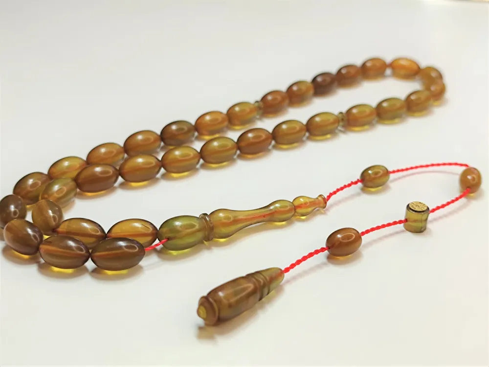 Mesut Elma Usta İşi̇ İmzalı Mühürlü  Sıkma Kehri̇bar küçük resim 4