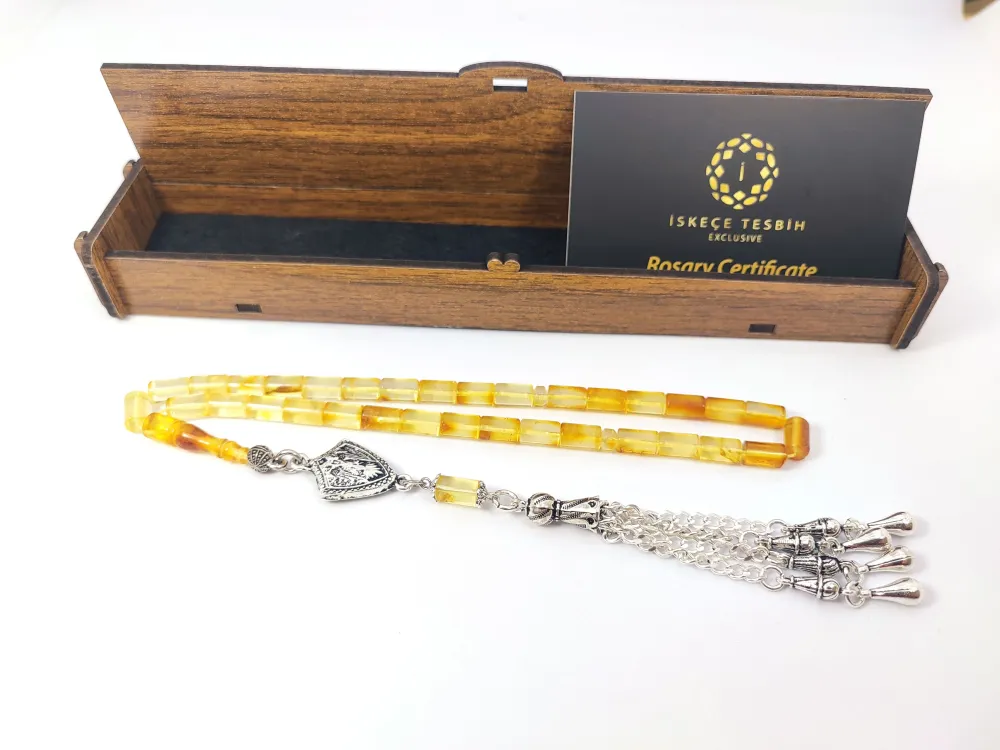 Gümüş Püsküllü İskeçeli̇ Cemi̇l Usta Eseri̇ 9.80 Gr. Li̇tfanya Kaya Damla Kehri̇bar küçük resim 3