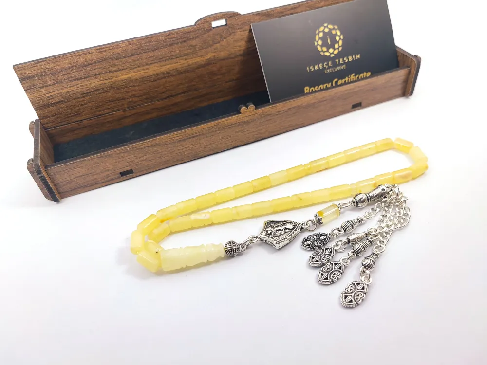 Gümüş Püsküllü İskeçeli̇ Cemi̇l Usta Eseri̇ 10.50 Gr. Li̇tfanya Kaya Damla Kehri̇bar küçük resim 3