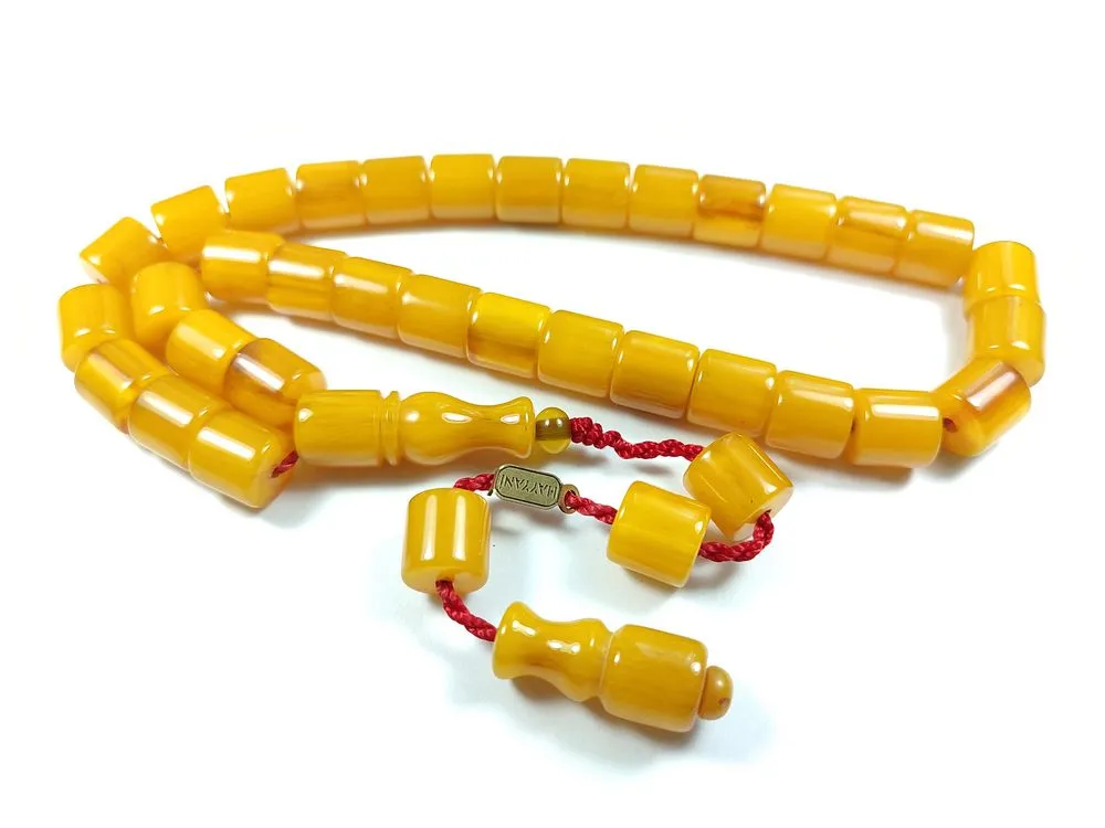 Hayyani̇ Usta İşi̇ İmzalı Mühürlü Di̇k Damar Sıkma Kehri̇bar Çubuk