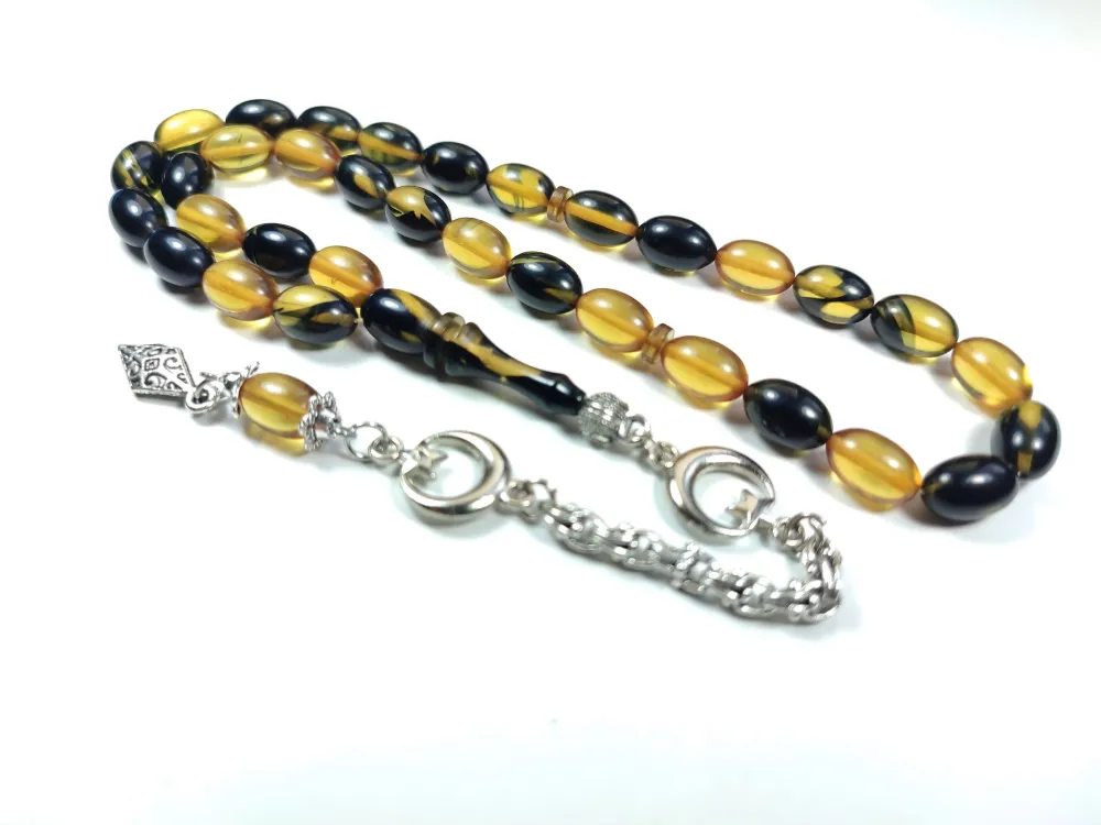 Alman Gümüş Püskül Kombi̇nli̇ Sıkma Kehri̇bar küçük resim 5