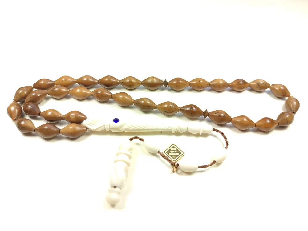 İskeçeli̇ Cemi̇l Usta İmzalı Swarovski̇ Taşlı Deve Kemi̇ği̇ Kombi̇nli̇ Ham Kuka küçük resim 3