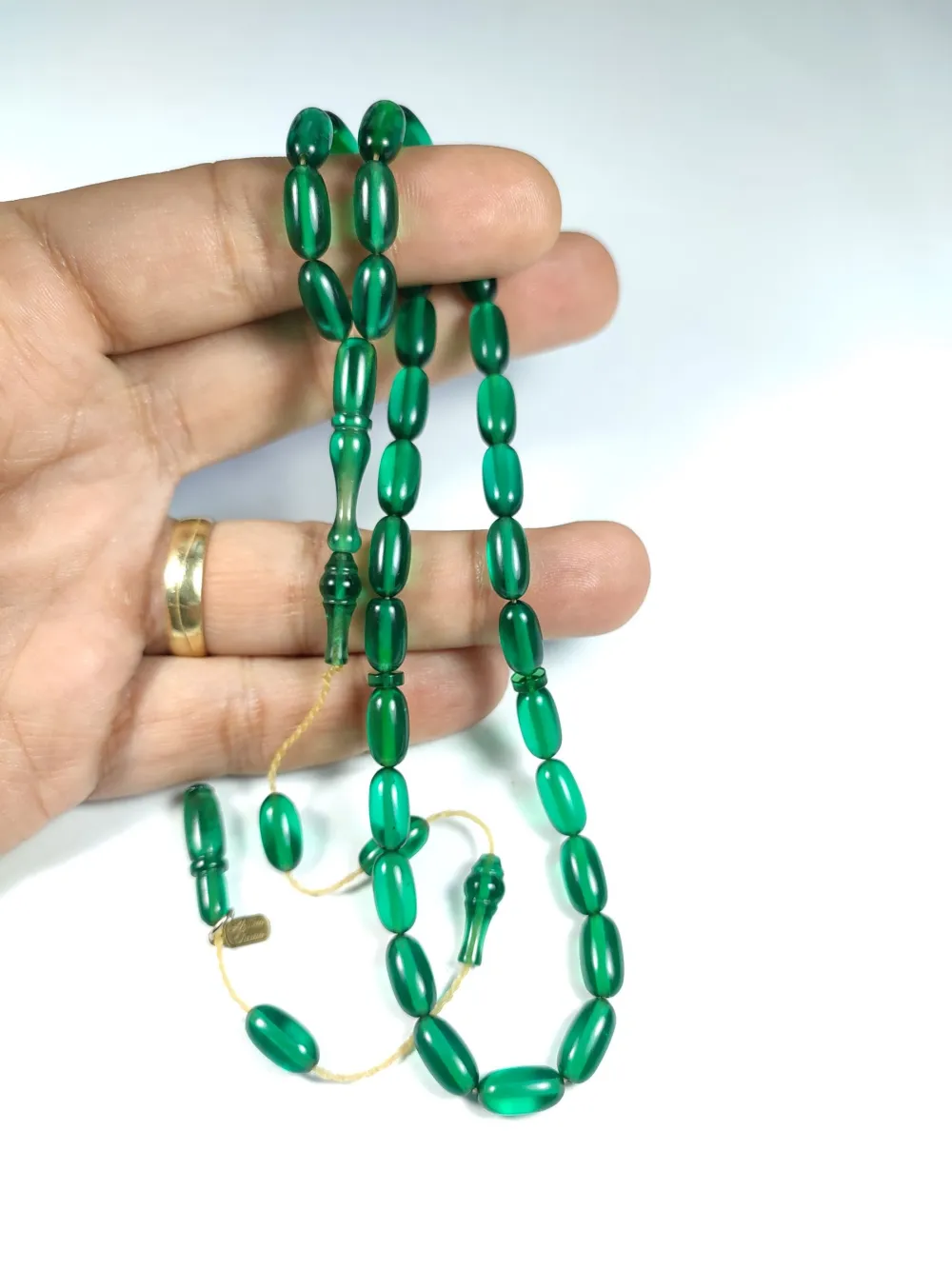 Ayhan Turan Usta İşi̇ İmzalı 0.6 Mi̇li̇m Şeffaf Deli̇m Alman Zar Kehri̇bar küçük resim 5