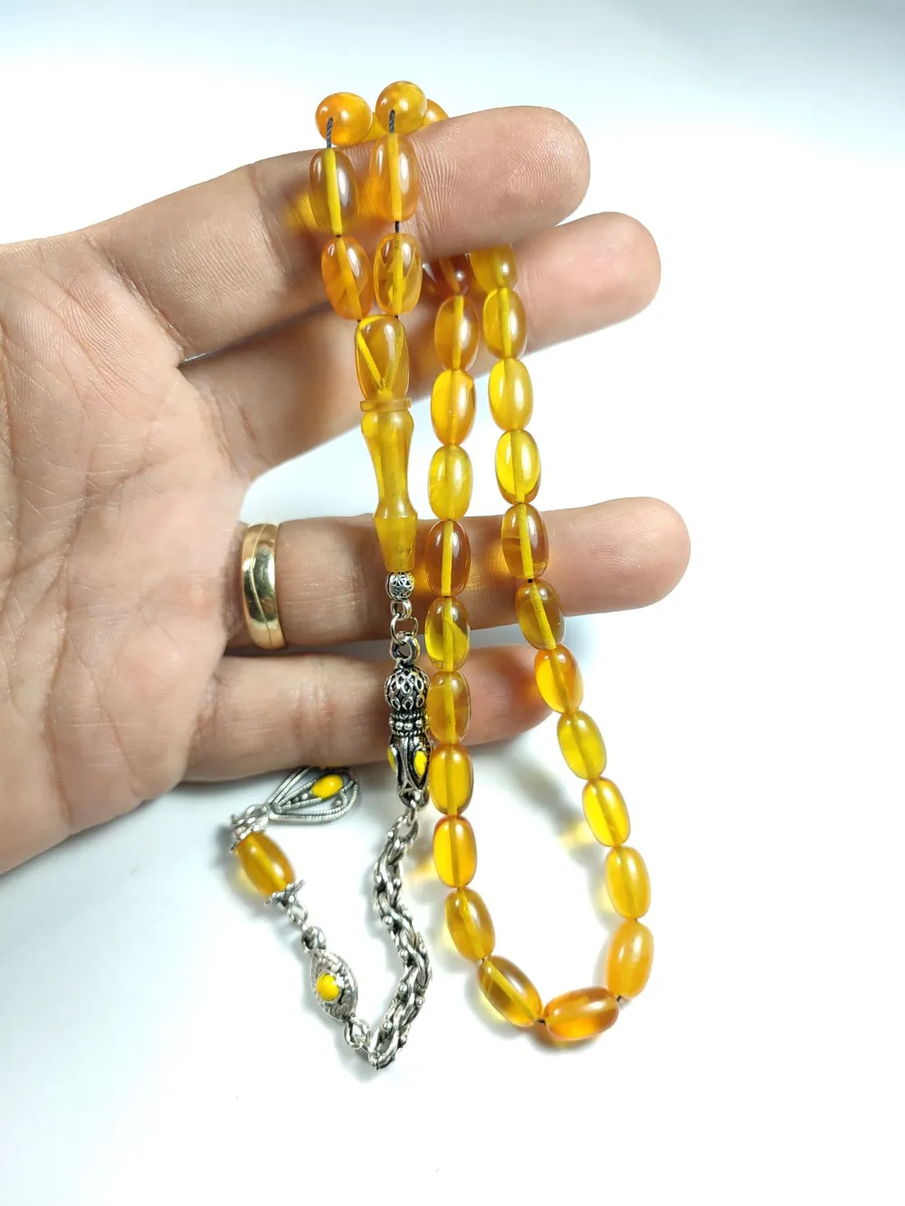 Alman Gümüş Püskül Kombi̇nli̇ 0.6 Deli̇m Sıkma Kehri̇bar küçük resim 4