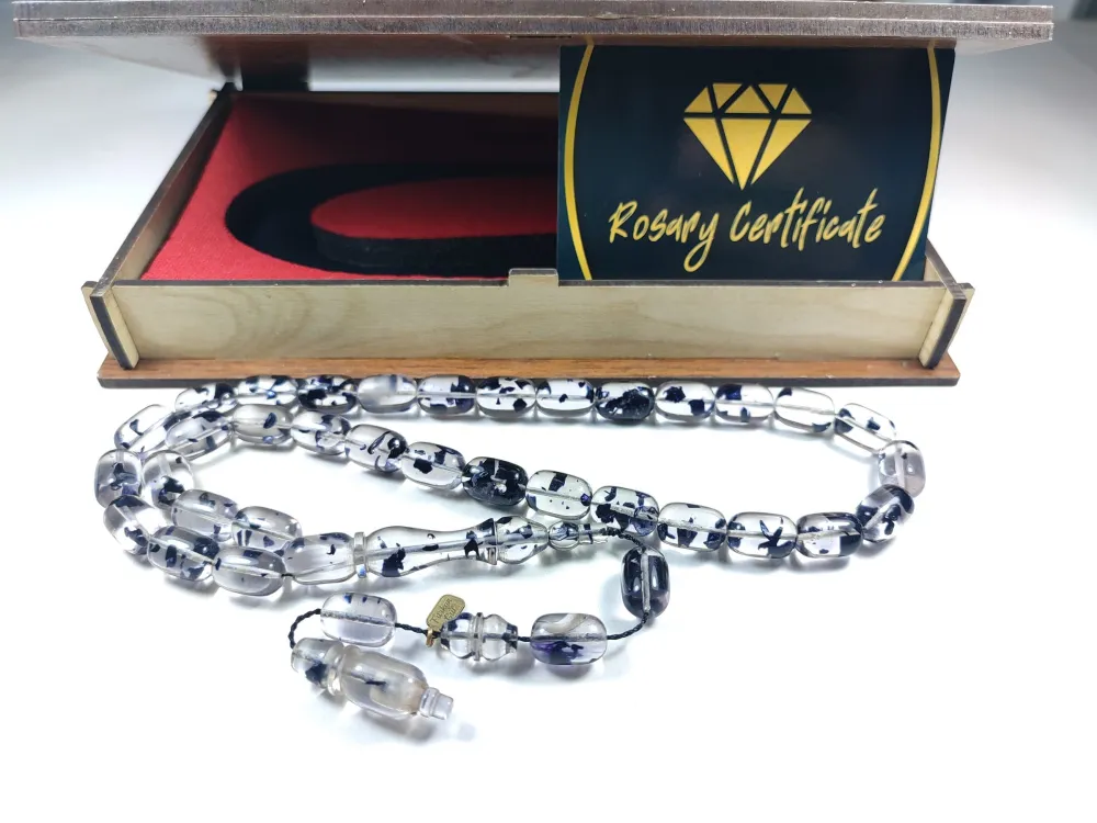 Furkan Gül Usta İşi̇ Gömme Kutulu Dıamond Shıne (Altın Varaklı) Ateş-İ Kehri̇bar küçük resim 3