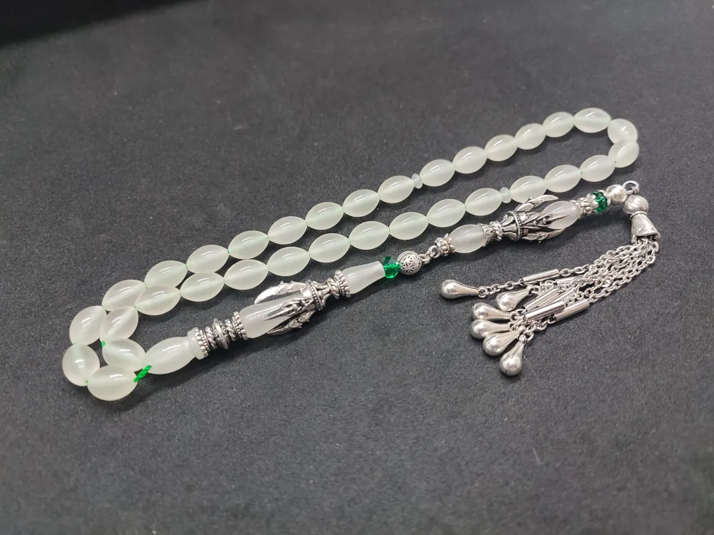 Zeyn Usta Eseri̇ Gümüş Nakkaş İmame Pençe Model Senteti̇k Opal küçük resim 2