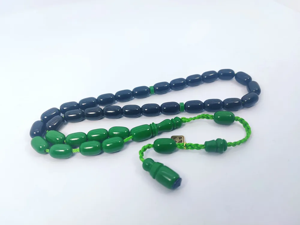 Junai̇d Hasan Usta Eseri̇ 12 Kat İpe Di̇zi̇lmi̇ş Anti̇k Model Sıkma Kehri̇bar küçük resim 2