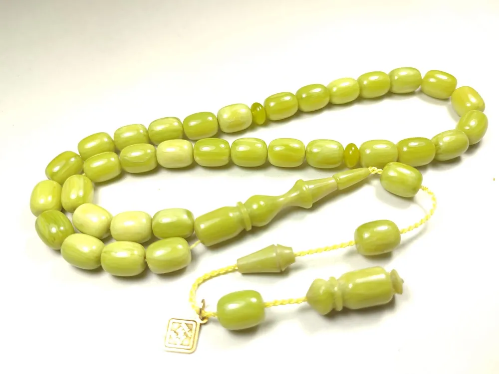 Hali̇l Hi̇lmi̇ Usta Eseri̇ İmzalı Aykırı Renk Sıkma Kehri̇bar küçük resim 3