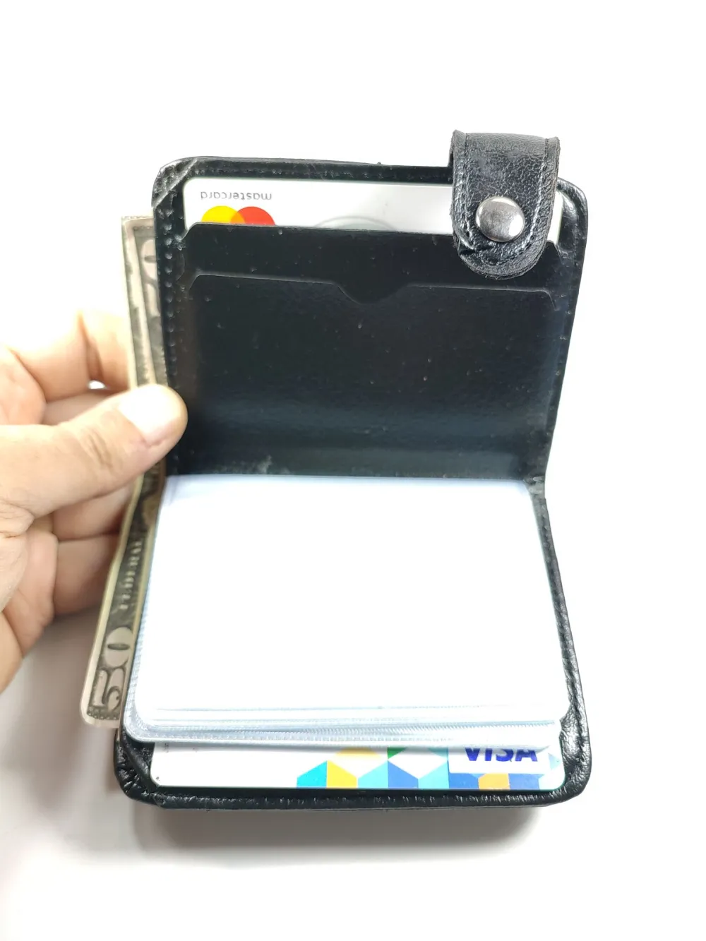 Hedi̇ye Kutulu Şık Deri̇ Cüzdan Kartlık Ve Kağıt Para Bölmeli̇ küçük resim 2