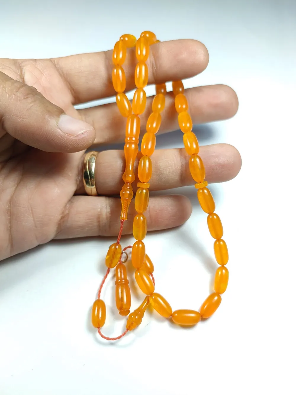 Ayhan Turan Usta İşi̇ İmzalı 0.6 Mi̇li̇m Şeffaf Deli̇m Sıkma Kehri̇bar küçük resim 5