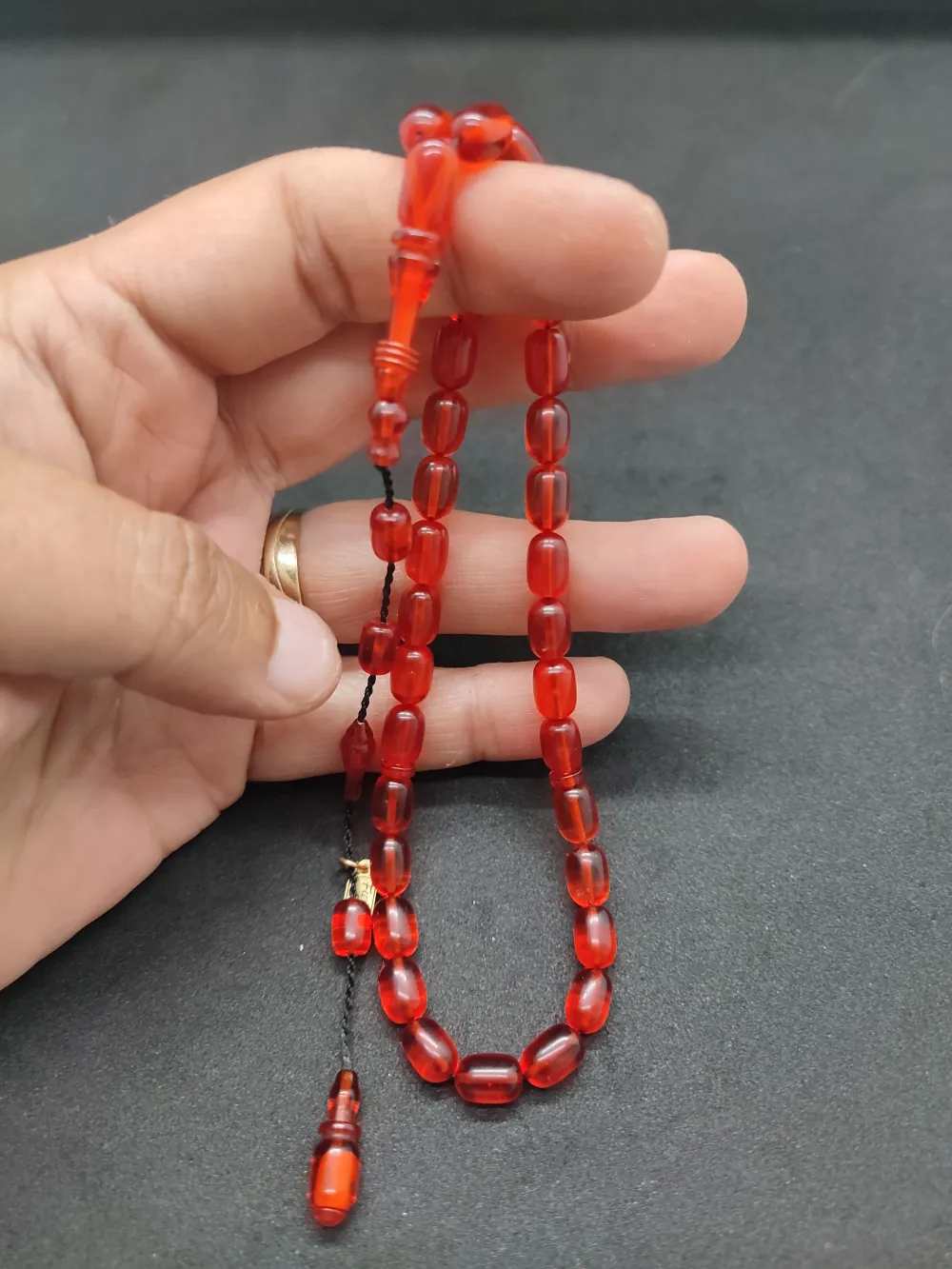 Furkan Gül Usta Eseri̇ El Boy İmame Halkalı Yemen Zar Kehri̇bar küçük resim 2