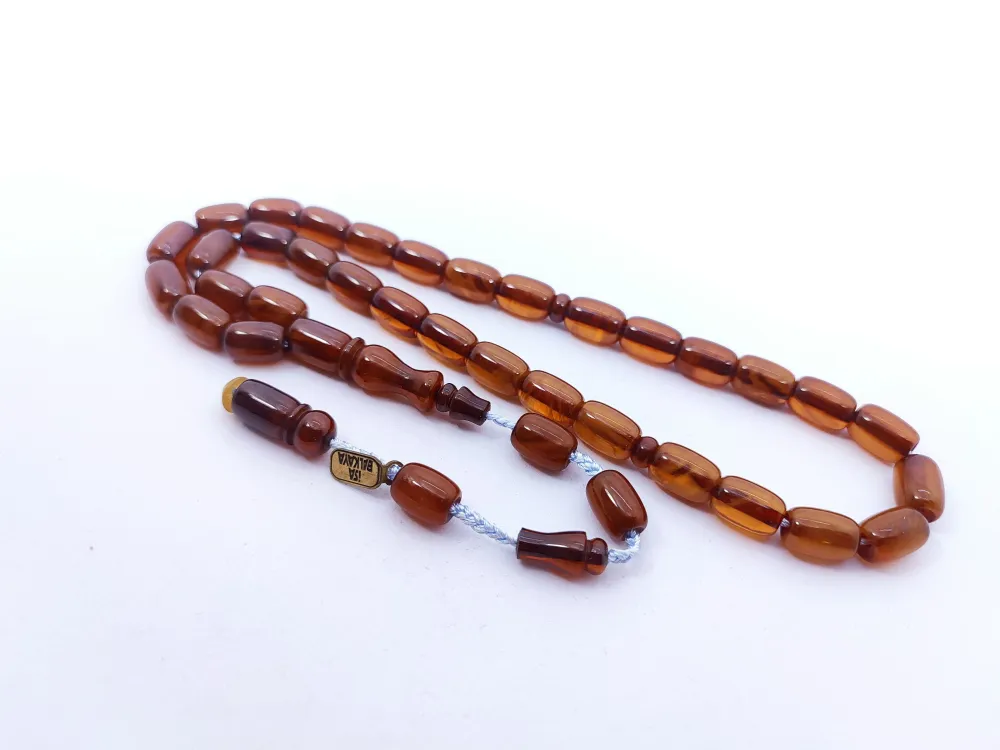 İsa Balkaya Eseri̇ Koni̇k Deli̇m(Eski̇ Usul) 12 Kat İpe Di̇zi̇li̇ Eski̇ Sıkma Kehri̇bar küçük resim 2