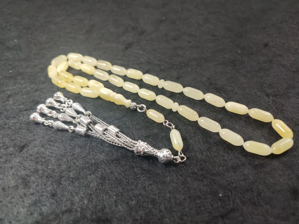 Gümüş Püsküllü 15.50 Gr. Orji̇nal Krali̇çe Baltık Kaya Damla Kehri̇bar küçük resim 2