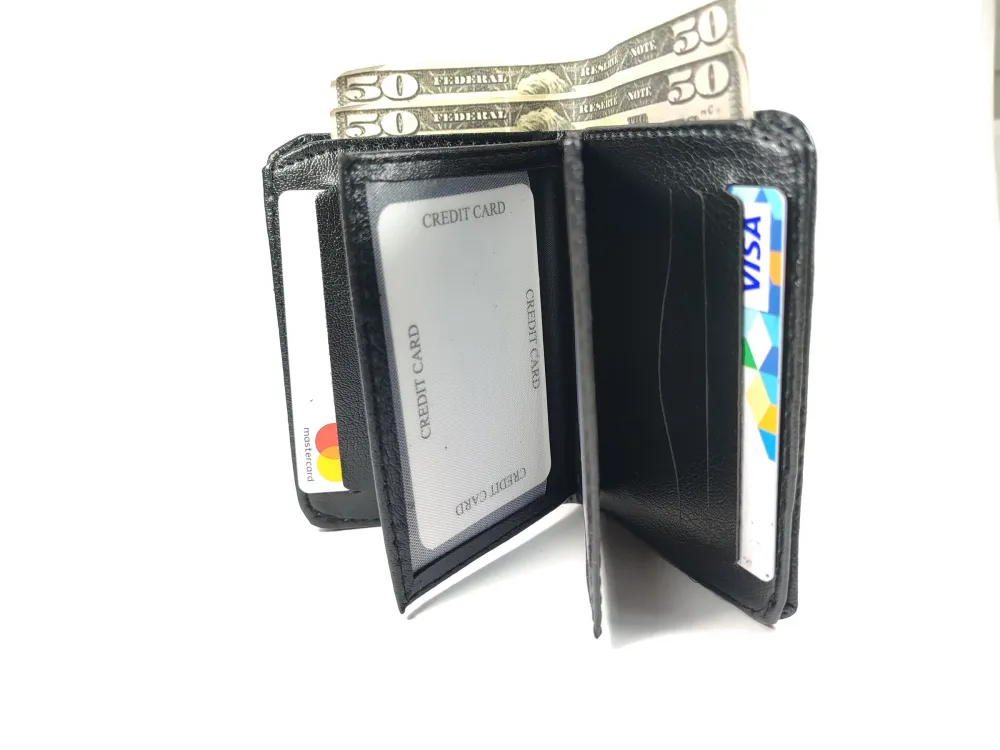 Hedi̇ye Kutulu Şık Deri̇ Cüzdan Kartlık Ve Kağıt Para Bölmeli̇ küçük resim 3