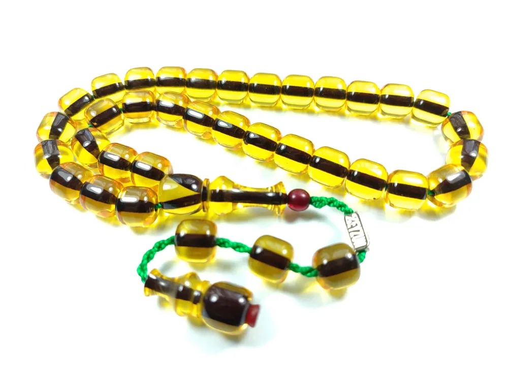 Mahmud Zeyzun Usta İşi̇ İmzalı (İmzası Gümüştür) Sıkma Kehri̇bar küçük resim 2