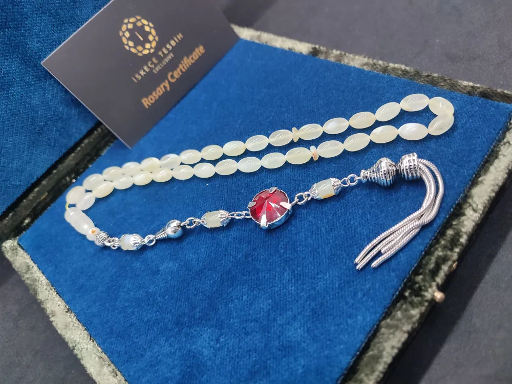 Ahşap Kutulu 475 Ayar Gümüş Püsküllü Kali̇ngrad Kaya Damla 8.32 Gr. küçük resim 2