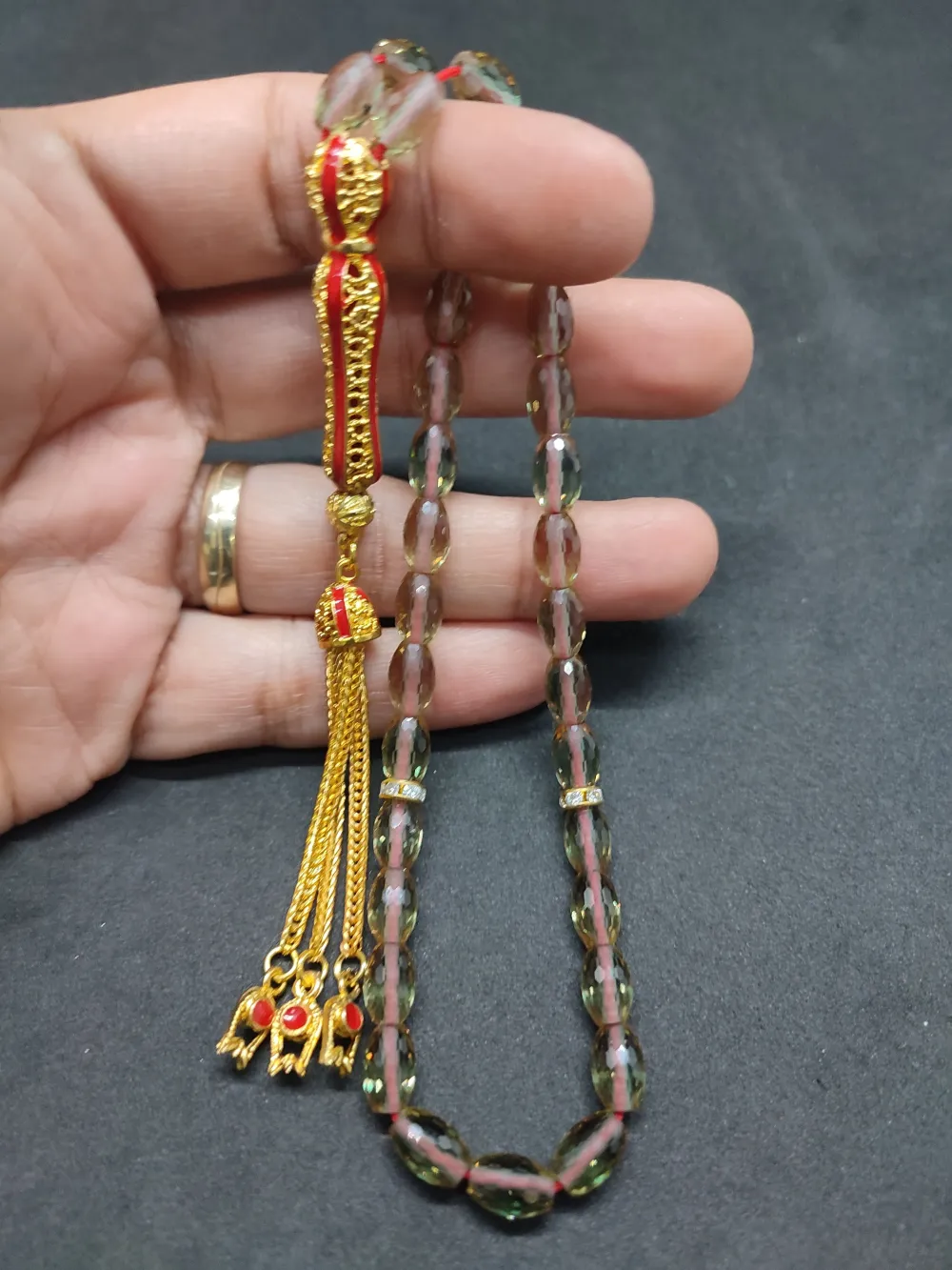 Telkari̇ Püskül Kombi̇nli̇ Işığa Göre 7 Renk Deği̇şti̇ren Doğal Zultani̇t küçük resim 4