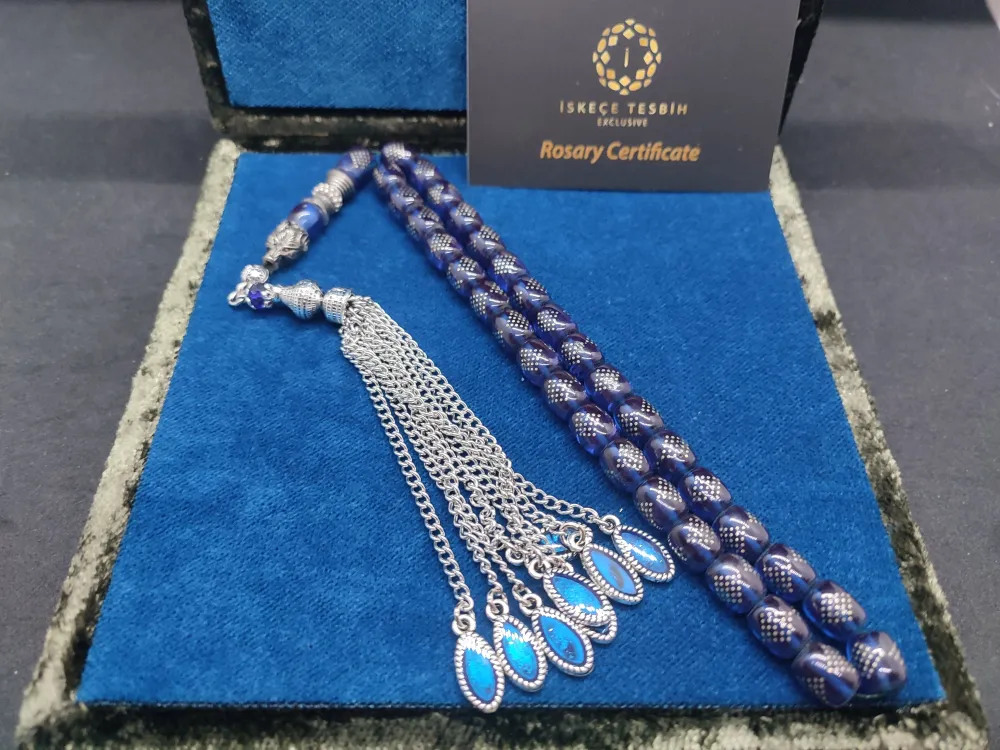 Kurt Başlı Nakkaş 925 Ayar Gümüş Çakımlı 475 Ayar Gümüş Püsküllü Ateş-İ Kehri̇bar