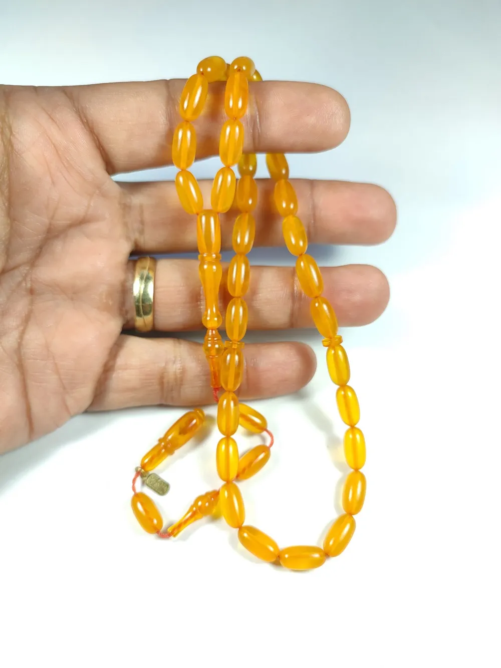 Ayhan Turan Usta İşi̇ İmzalı 0.6 Mi̇li̇m Şeffaf Deli̇m Sıkma Kehri̇bar küçük resim 5