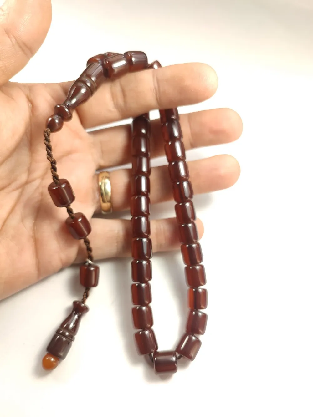 Muhammed Dabbas Usta İşi̇ İmzalı Sıkma Kehri̇bar küçük resim 5