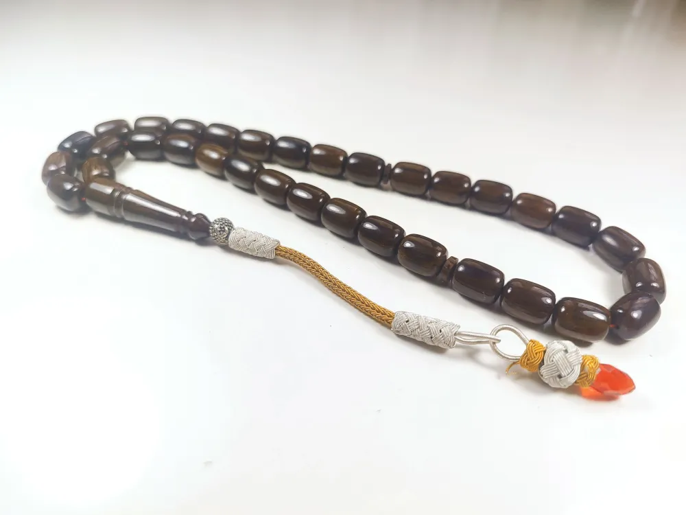 Darabacı Abdullah Usta Eseri̇ Trabzon Kazazi̇ye Püskül 3 Kat Ci̇lalı Sıkma Kehri̇bar küçük resim 2