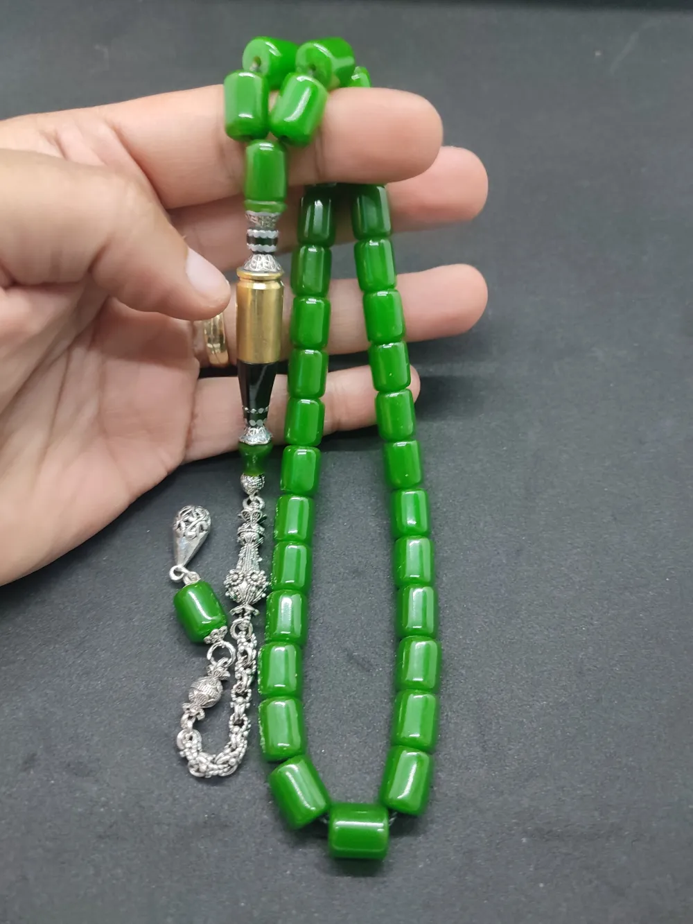 İmame Mermi̇ Kovanı Ve 925 Ayar Gümüş Nakkaş Kombi̇nli̇ Bakali̇t küçük resim 4