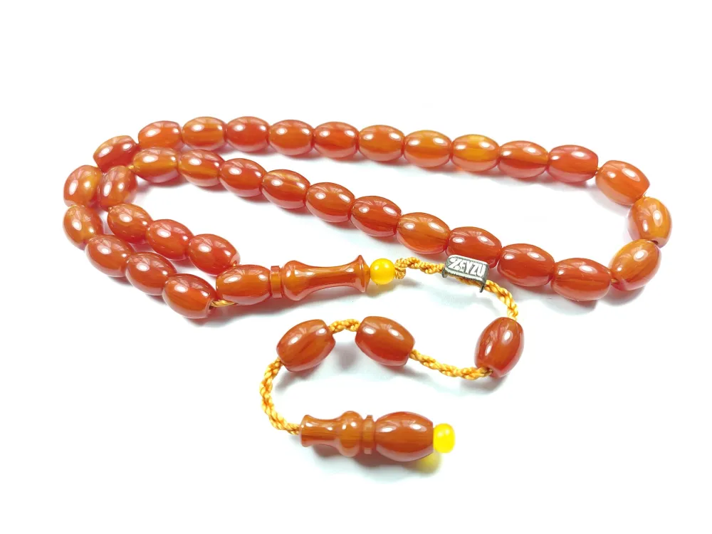 Mahmud Zeyzun Usta İşi̇ İmzalı (İmzası Gümüştür) Sıkma Kehri̇bar