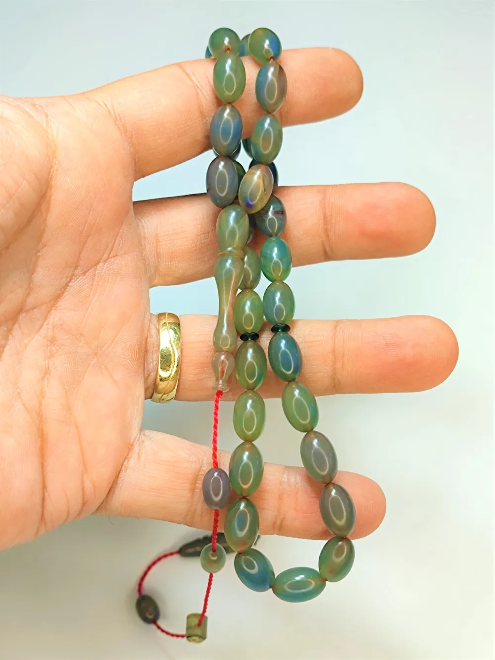 Mesut Elma Usta İşi̇ İmzalı Mühürlü  Sıkma Kehri̇bar küçük resim 3