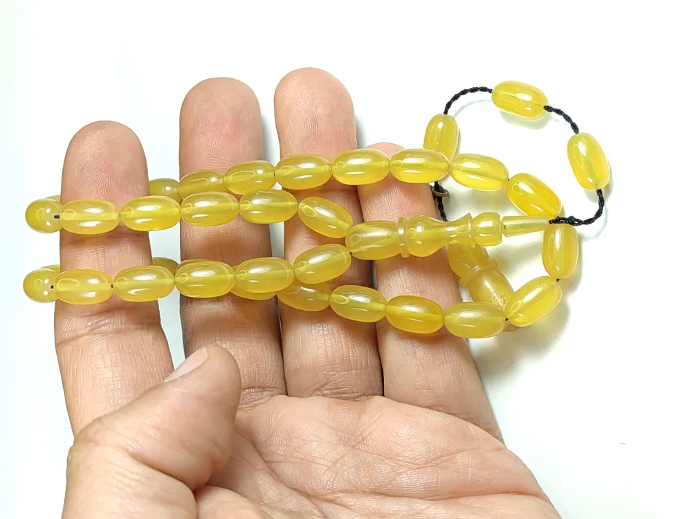 Hali̇l Hi̇lmi̇ Usta İşi̇ İmzalı Mühürlü Sıkma Kehri̇bar küçük resim 4