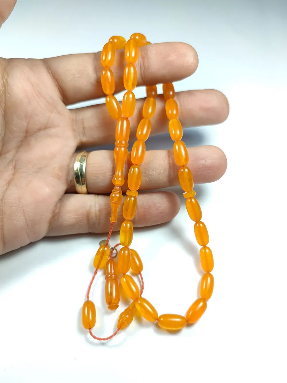 Ayhan Turan Usta İşi̇ İmzalı 0.6 Mi̇li̇m Şeffaf Deli̇m Sıkma Kehri̇bar küçük resim 4