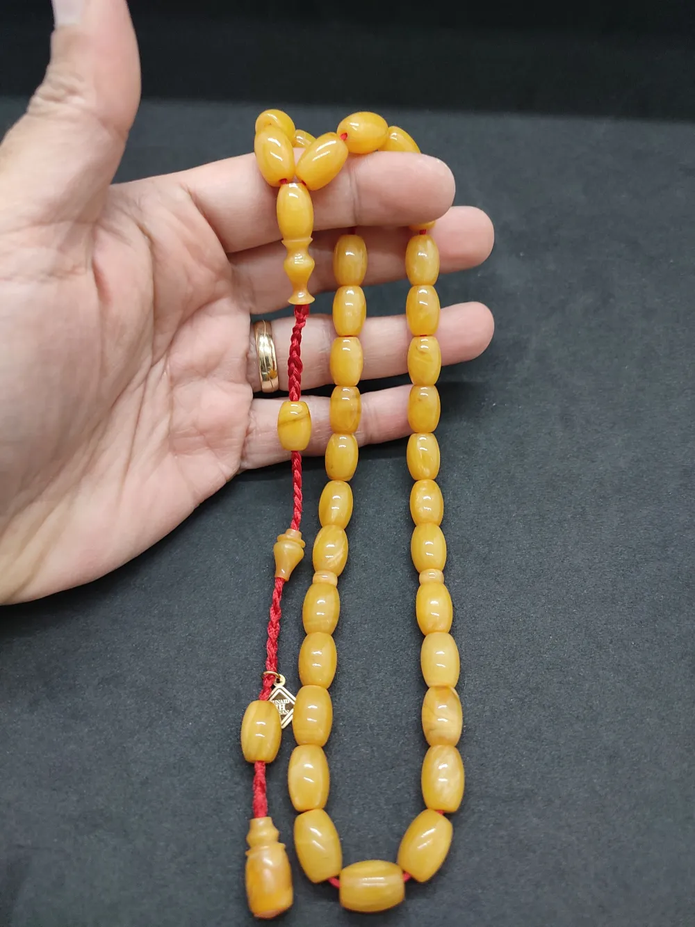 Junai̇d Hasan Usta Eseri̇ Kat Kat İpe Di̇zi̇li̇ Eski̇ Usul Çalışılma Sıkma Kehri̇bar küçük resim 4