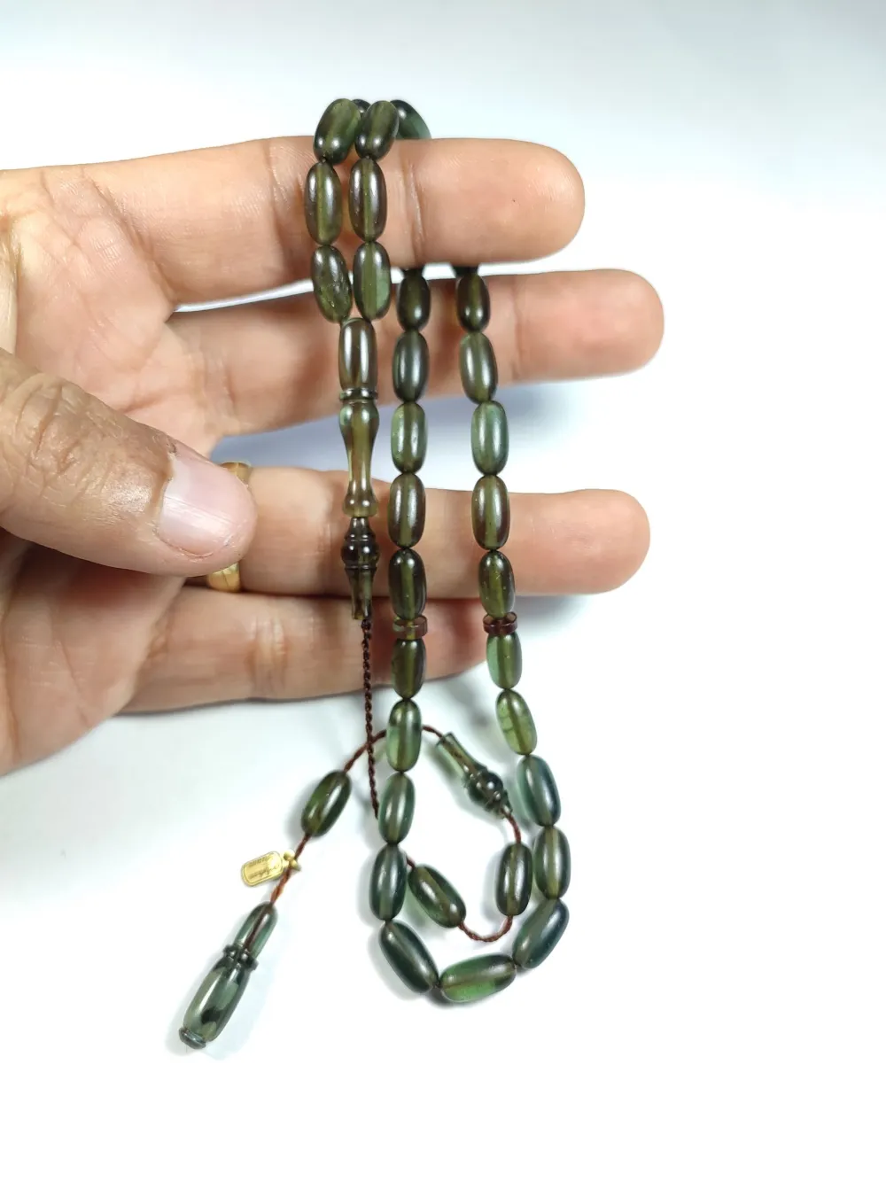 Ayhan Turan Usta İşi̇ İmzalı 0.6 Mi̇li̇m Şeffaf Deli̇m Sıkma Kehri̇bar küçük resim 4