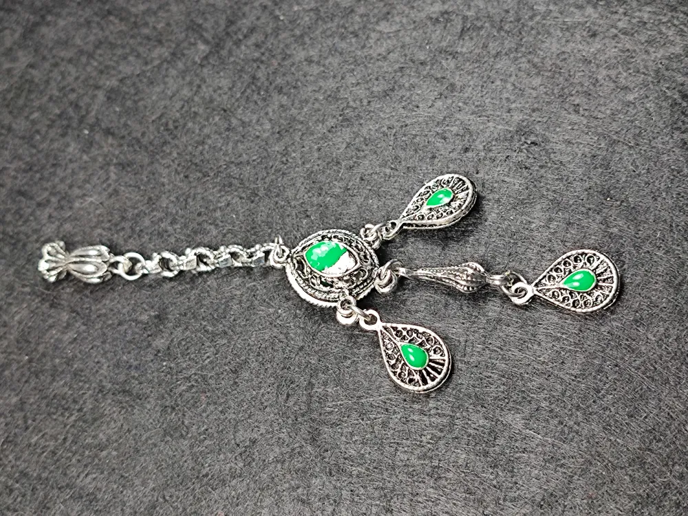 Usta İşçi̇li̇kli̇ Gümüş Kaplama Tesbi̇h Püskülü küçük resim 3