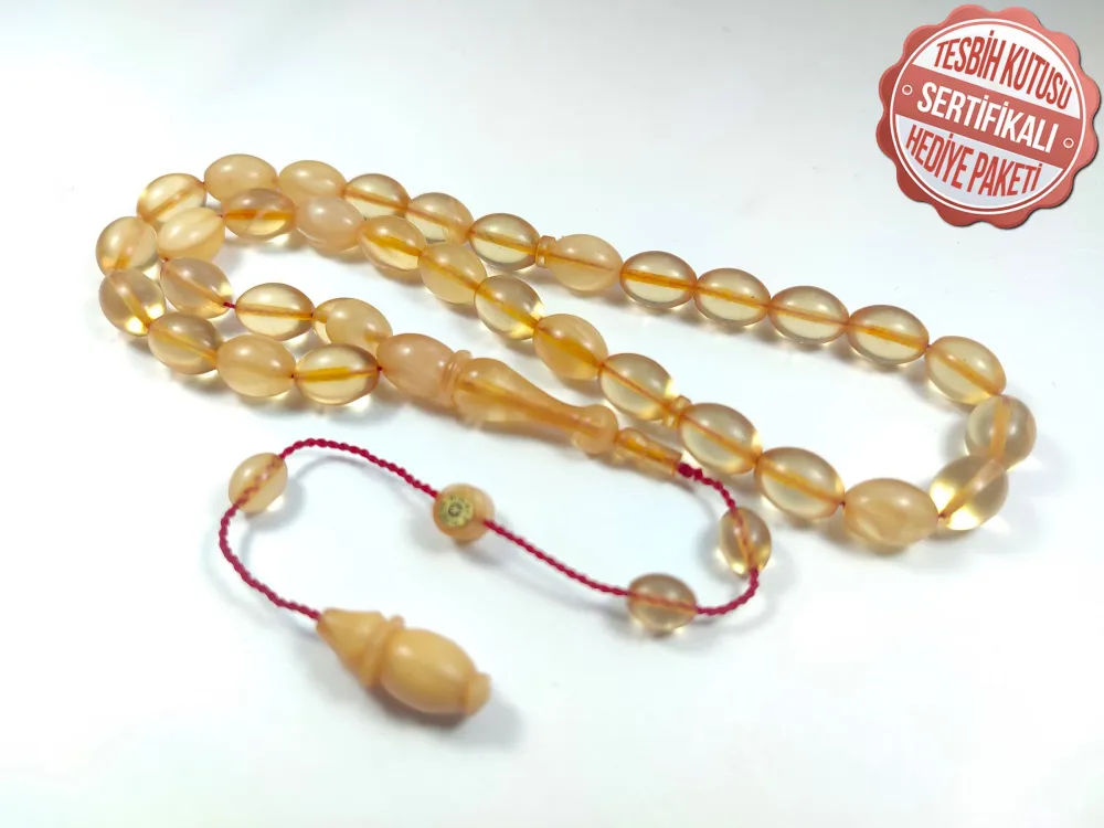 Hi̇kmet Al Sai̇d Usta İşi̇ İmzalı Mühürlü 0.6 Mm Alman Zar  Kehri̇bar küçük resim 3